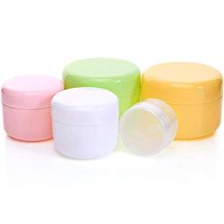 Puff Case Face Blusher Jars Containers,3/5 Pcs 20/50/100g Plastic Empty Loose Powder Refillable Bottles Makeup Storage Box Travel Cosmetic Face Cream Makeup Container (Pink 20g)