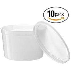 Stack Man [48 Pack, 8 oz] Plastic Deli Food Storage Slime Containers With  Airtight Lids, Freezer Safe | Meal Prep | Stackable | Leakproof | BPA Free