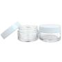 Beauticom 12 Pieces 20G/20ML Round Clear Jars with WHITE Lids for Lotion, Creams, Toners, Lip Balms, Makeup Samples - BPA Free