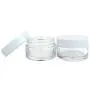 Beauticom 12 Pieces 20G/20ML Round Clear Jars with WHITE Lids for Lotion, Creams, Toners, Lip Balms, Makeup Samples - BPA Free