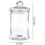 Ensemble de 2 bocaux apothécaires en verre de 0,7 gallons (2,3 litres) avec couvercle en boule, 16,5 x 28,5 cm.