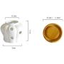 BESTONZON White Ceramic Canister Jar Container For Food Storage with Bamboo Lid,Kitchen Canister with Hole,Garlic and Ginger Storage Container