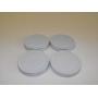 4 New 3 3/15" OD 2 15/16" ID White Glass Jar Metal Lid Food Grade Rubber Seal Replacement Top