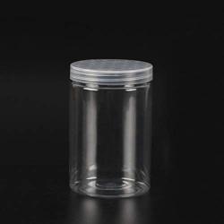 UPKOCH 10pcs Clear Plastic Jars Wide-mouth Storage Containers Empty Refillable Canisters with Lid For Kitchen Dry Goods Nuts Candy Small Accessory 630ml