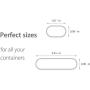 Removable Write-On Food Labels, Waterproof Kitchen Labels for POP Food Storage Containers and Home Organization, Pack of 64