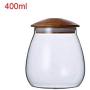 Glas Küchen-Teespeicherflaschen mit Korkverschluss, Gewürze, Zucker, Kaffeebehälter, Organizer-Dosen, Werkzeuge, 400 ml