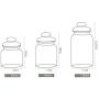 XSWZAQ Sealed jar honey lemon bottle transparent large glass bottle food seasoning tea storage tank with lid (Size : 650ml)