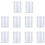 UPKOCH 10pcs Clear Plastic Airtight Food Storage Container Canister for Snacks Spice Grain Cereals 500ml