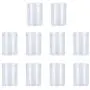 UPKOCH 10pcs Clear Plastic Airtight Food Storage Container Canister for Snacks Spice Grain Cereals 500ml