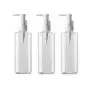 XINGZI 3er Set Transparente Leere Kunststoff Pumpflasche Lotion Dosierflasche Emulsion Schaum Shampoo Reinigung Öl Lagerbehälter Auffüllbare Kosmetikbehälter für Reisen und den täglichen Gebrauch