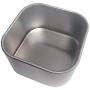 Secret for Longevity 6-Pack of Small 4 Ounce Silver Metal Box Square Rectangle Storage Tin Container Set with Large Clear Window Lids 2.5" x 2.5 inch Base x 1.5" inches Tall