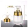 30ml 1oz Empty Refillable Frosted Glass Bottles Container Makeup Cosmetic Face Cream Lotion Jar Pot