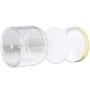 Beauticom 2 oz./ 60 Grams/ 60 ML (Quantity: 12 Packs) Thick Wall Round Clear Plastic LEAK-PROOF Jars Container with GOLD Lids for Cosmetic, Lip Balm, Lip Gloss, Creams, Lotions, Liquids