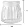 Betrome 4 OZ Glass Jar Yogurt Jars Pudding Jar with Lid Glass Containers with PE Cap for Yogurt, Milk, Jam,Mousse and More, 24pcs