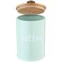 3Pcs Tea Coffee Sugar Storage Jars Food Storage Iron Jars Moisture-proof fresh green wood lid Cover Candy Bottles Can Kitchen