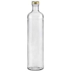Viva Haushaltswaren 6 Glass Bottles 500 ml with Screw Tops for Self-Filling with Filling Funnel 9.5 cm