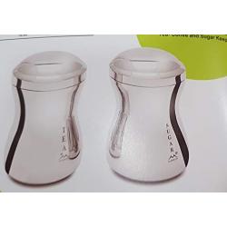 PLANET 007 Stainless Steel Stylish Sugar Container Tea Container/Sugar jar/Tea jar/Canister (Capacity - 900 ml) Pack of 2