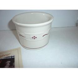Longaberger WovenTraditions Red One Pint Salt Crock