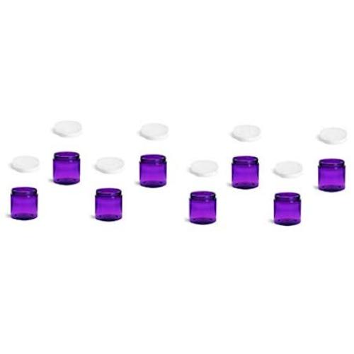 QTY 30-4 Oz purple Plastic Container jars White Cap (4 oz)