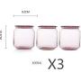 Yl Ly Glass Sealed Canister Storage Bottle Sealed Bottle Blue Pink Bottle Milk Powder Miscellaneous Grains Dried Fruit Bottle 500Ml 750Ml 1000M Pink 500Ml3
