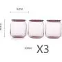 Yl Ly Glass Sealed Canister Storage Bottle Sealed Bottle Blue Pink Bottle Milk Powder Miscellaneous Grains Dried Fruit Bottle 500Ml 750Ml 1000M Pink 500Ml3
