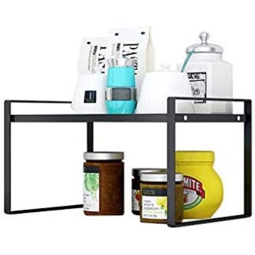 Kitchen Organization Metal Spice Rack Under Sink Holder Jars Shelf Countertop Seasoning Storage Freestanding Display For Cabinet Pantry Shoe Rack (Size : 33x20.5x18.5cm)