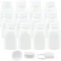 Bouteilles en plastique de 237 ml (8 oz) pour enfants, avec couvercs blancs, lot de 12.
