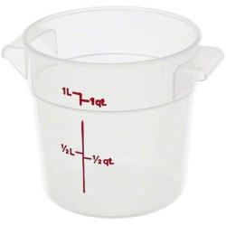 Cambro (RFS1PP190) 1 qt Round Polypropylene Food Storage Container - Camwear