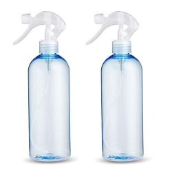 Plastic Spray Bottle, 2Pack 16oz Mister Spray Bottles, Refillable Trigger Sprayer for Cleaning Solution,Hair Care,Gardening,Alcohol (2Pack,16 oz)