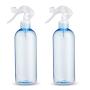 Plastic Spray Bottle, 2Pack 16oz Mister Spray Bottles, Refillable Trigger Sprayer for Cleaning Solution,Hair Care,Gardening,Alcohol (2Pack,16 oz)