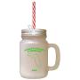 Green WorldS Coolest Floridian Dad Florida Frosted Glass Mason Jar With Straw