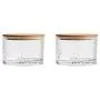 Danmu 2Pcs a Set 150 ML Lead Free Glass Jars Classic Hammer Pattern Glass Storage Jars Food Storage Jars with Airtight Bamboo Lids Coffee Bean Jar Cookies Flour Sugar Candy Spice Container Danmu 2Pcs a Set 150 ML Lead Free Glass Jars Classic Hammer Pattern Glass Storage Jars Food Storage Jars with Airtight Bamboo Lids Coffee Bean Jar Cookies Flour Sugar Candy Spice Container