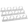 Weoto 3pcs Kitchen Spice Gripper, Spice Wall Rack, 20 Jar Cabinet Storage Holder Wall Plastic Storage Rack for Home, Kitchen