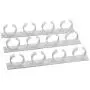 Tenrry 3pcs Kitchen RV Spice Gripper Clip Strip 20 Jar Rack Storage Holder Wall Plastic Storage Rack