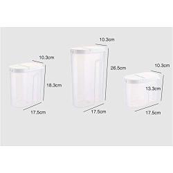 Sealed cans, grain storage tanks, plastic transparent kitchen storage box set of 3