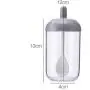 XXDTG Grey Seasoning Box-Kitchenware Baby Bottle Shaped Seasoning Box, Household Transparent Seasoning Jar with Lid XXDTG Grey Seasoning Box-Kitchenware Baby Bottle Shaped Seasoning Box, Household Transparent Seasoning Jar with Lid