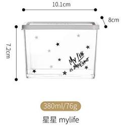 storage jar Grain container Food container Storage Box，Transparent plastic sealed cans household refrigerator kitchen food storage box storage storage box, stars mylife