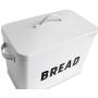 Metal Bread Box - Countertop Space-Saving, Extra Large, High Capacity Bread Storage Bin for your Kitchen - Holds 2+ Loaves - White with Bold BREAD Lettering