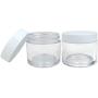 (Quantity: 12 Pieces) Beauticom 30G/30ML (1 Oz) Round Clear Jars with White Lids for Lotion, Creams, Toners, Lip Balms, Makeup Samples - BPA Free