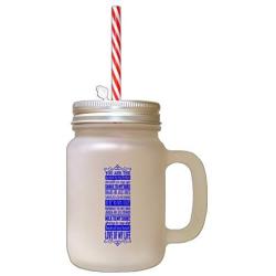 Royal Blue You Peanut Butter Twinkle In Eye Shake Bake Frosted Glass Mason Jar With Straw