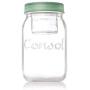 Jar in a Jar - 2-in-1 Glass Mason Jar Fitted with A Smaller Jar Inside Under One Leak Proof Lid Perfect for Storage & Food On The Go ? By Consol (34oz, Green)