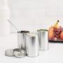 Tea Tins Canister Set with Airtight Double Lids for Loose Tea - Small Kitchen Canisters for Tea Coffee Sugar Storage, Loose Leaf Tea Tin Containers by SilverOnyx - Tea Canisters - 4 pc