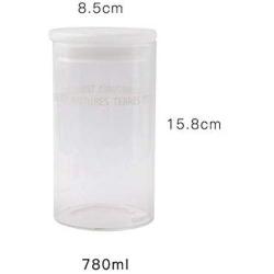 Yl Ly Transparent Sealed Cans Household Kitchen Large 456 Glass Storage Jars Loaded Candy Grains Cans Food Cans   780Ml