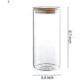 Clear Glass Storage Jar 60/47/34/24oz With Beech Wood Lid Set of 4 Glass Canister With Airtight Lid Food Storage Jar Clear Glass Storage Jar 60/47/34/24oz With Beech Wood Lid Set of 4 Glass Canister With Airtight Lid Food Storage Jar