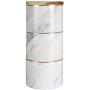 Sunddo White Ceramic Canister Set for Kitchen for Coffee Tea Sugar 3 Piece Food Storage Jars Canister with Bamboo Airtight Lid - Modern Marble Design Porcelain Food Containers Gift for Women Wife