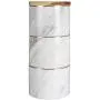 Ensemble de bocaux en céramique blanche Sunddo pour la cuisine pour café, thé, sucre, 3 pièces, contenants de stockage alimentaires avec couvercle en bambou étanche – Design moderne marbré, contenants en porcelaine, cadeau pour femmes, épouse.