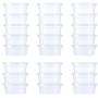 Slime Storage Containers 24 Pack, Leakproof Clear Plastic Foam Ball Storage Cups Storage Jars Containers with Lids Slime Pots Tubs