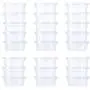 Slime Storage Containers 24 Pack, Leakproof Clear Plastic Foam Ball Storage Cups Storage Jars Containers with Lids Slime Pots Tubs