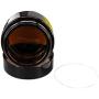 2PCS 100ML Amber Glass Empty Refillable Sample Bottle Cosmetic Face Cream Jar Pot Bottle Container Holder Case with Black Screw Cap Lid and Liners (100ml)