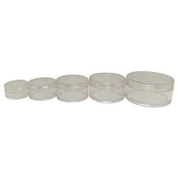 Made in Taiwan Transparent Empty Plastic Storage Jar 5 Kinds of Size (1 Set)